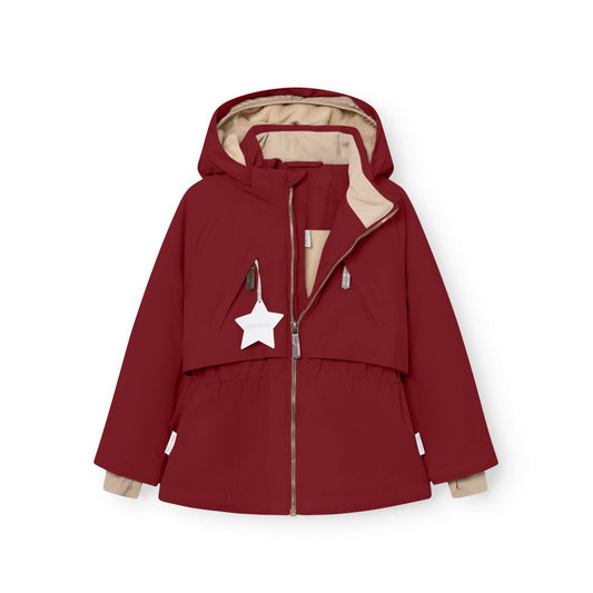 MATALGEANA Fleece Lined Winter Jacket Red Merlot