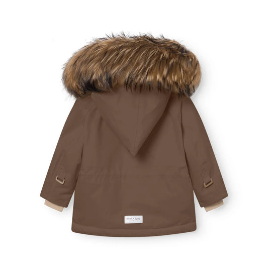 Mini A Ture Fleece Lined Winter Jacket FUR Chestnut Brown