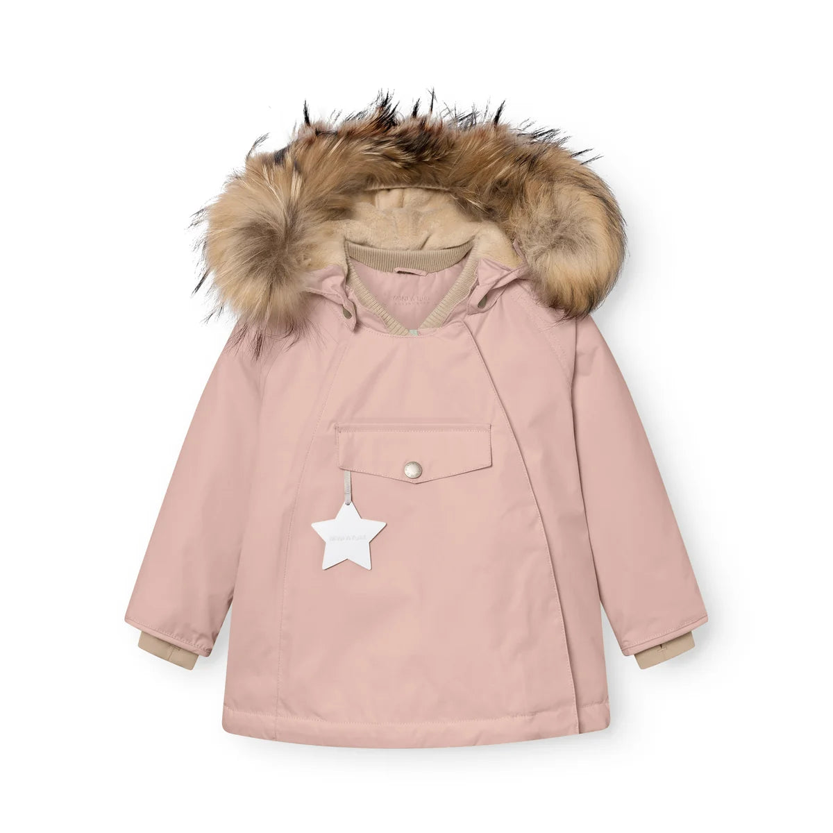 Mini A Ture Fleece Lined Winter Jacket FUR Adobe Rose