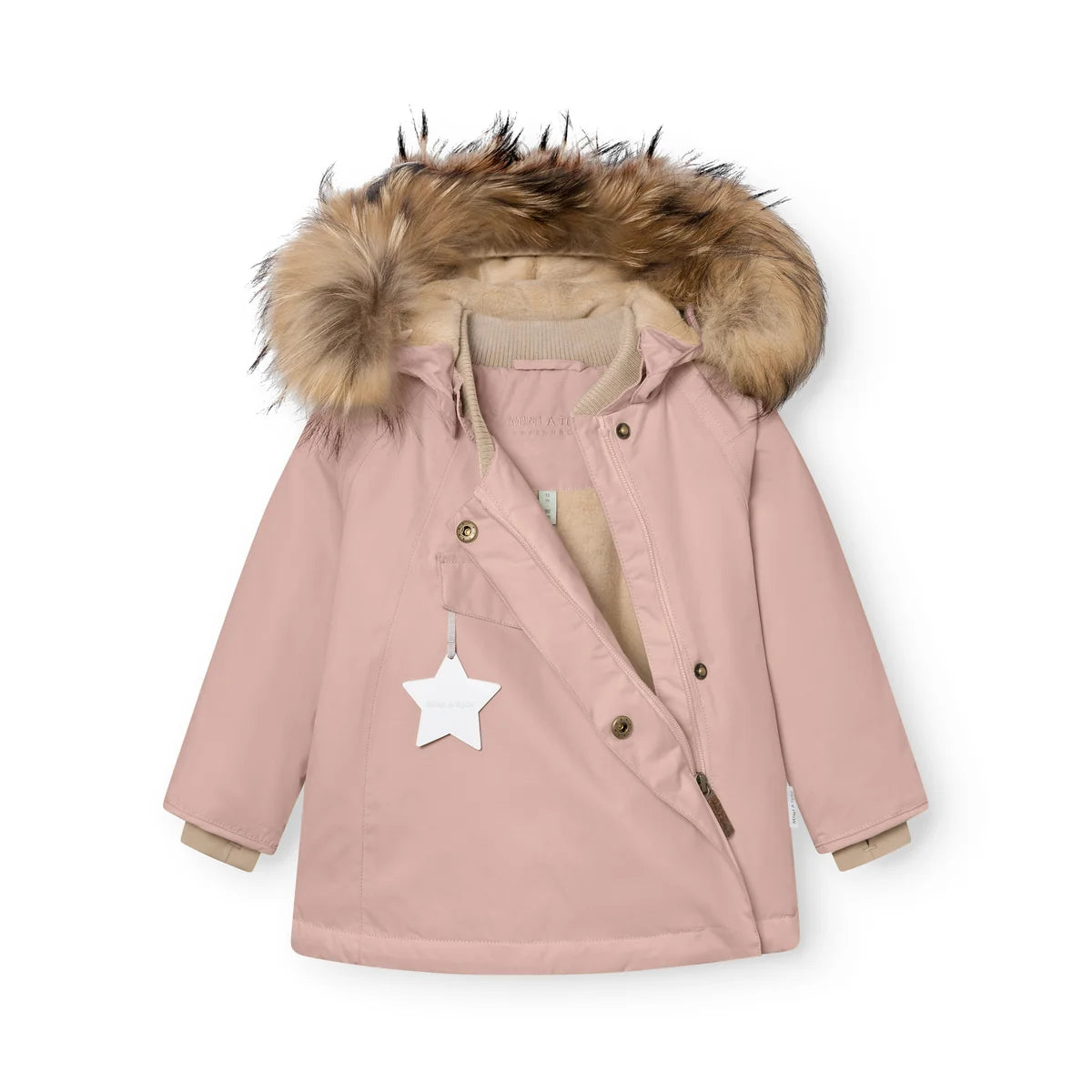 Mini A Ture Fleece Lined Winter Jacket FUR Adobe Rose