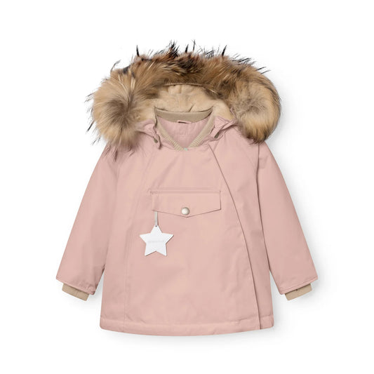 Mini A Ture Fleece Lined Winter Jacket FUR Adobe Rose