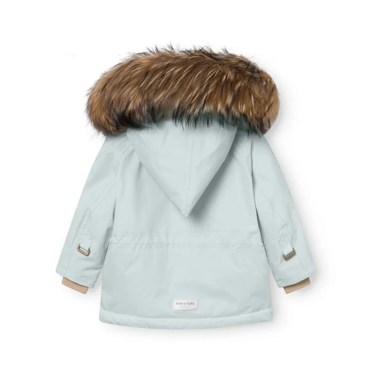 Mini A Ture Fleece Lined Winter Jacket FUR Baby Blue