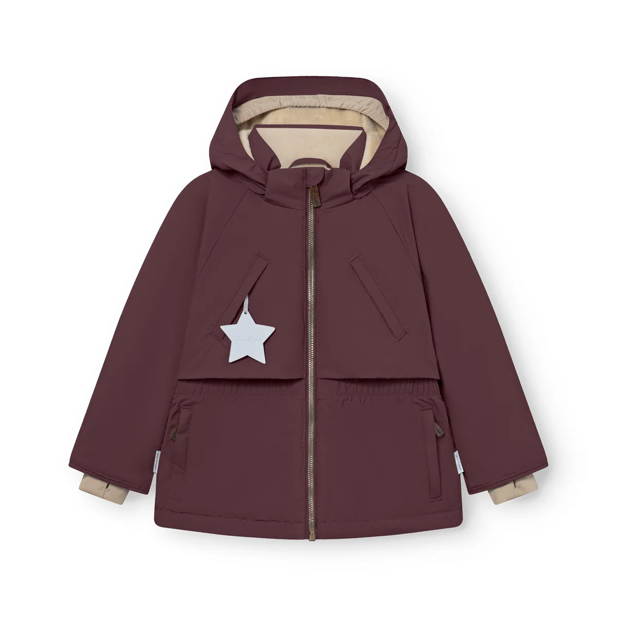 Mini A Ture MATALGEANA GRS Fleece Lined Winter Jacket Fudge Aubergine