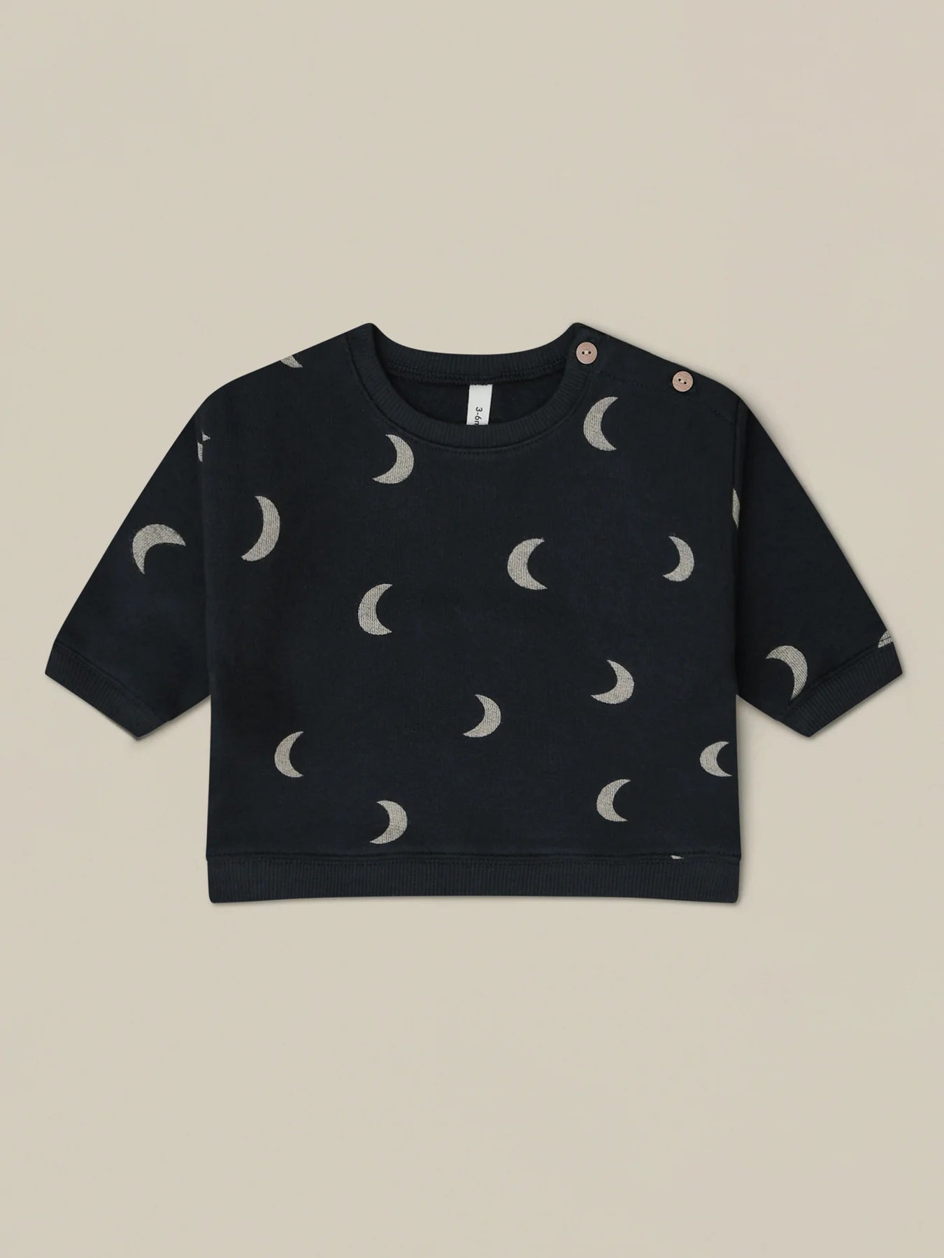 Charcoal Midnight Organic Cotton Sweatshirt Black-Organic Zoo