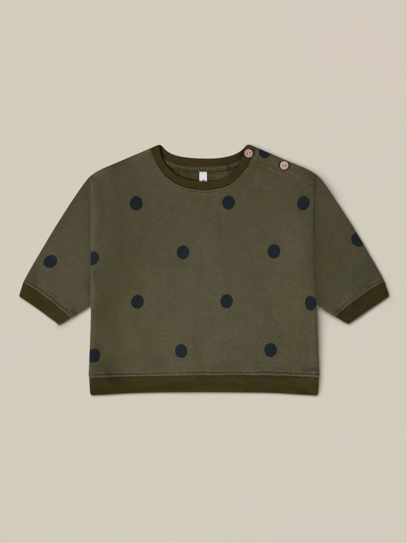 Olive Dots Organic Cotton Sweatshirt