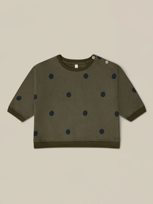 Olive Dots Organic Cotton Sweatshirt