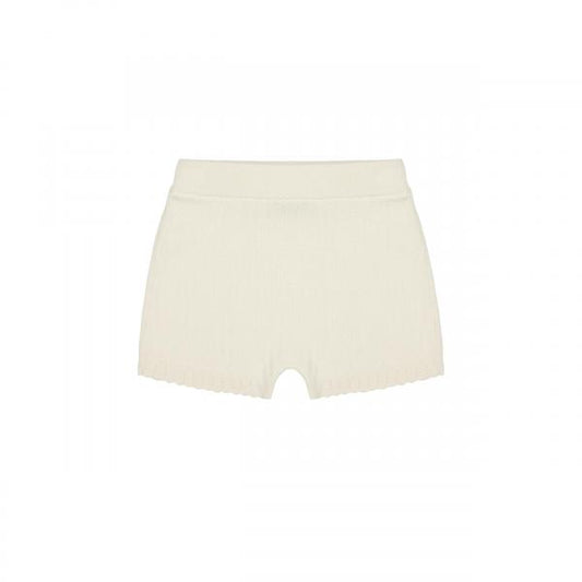 FUB Baby Organic Cotton Rib Knit Shorts Ecru