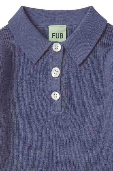 Peblum Organic Merino Wool Shirt Collar Dusty Violet