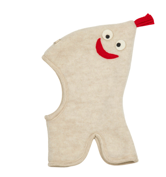 Pickapooh Wool Funny Balaclava Merino Wool Hat Natural Melange