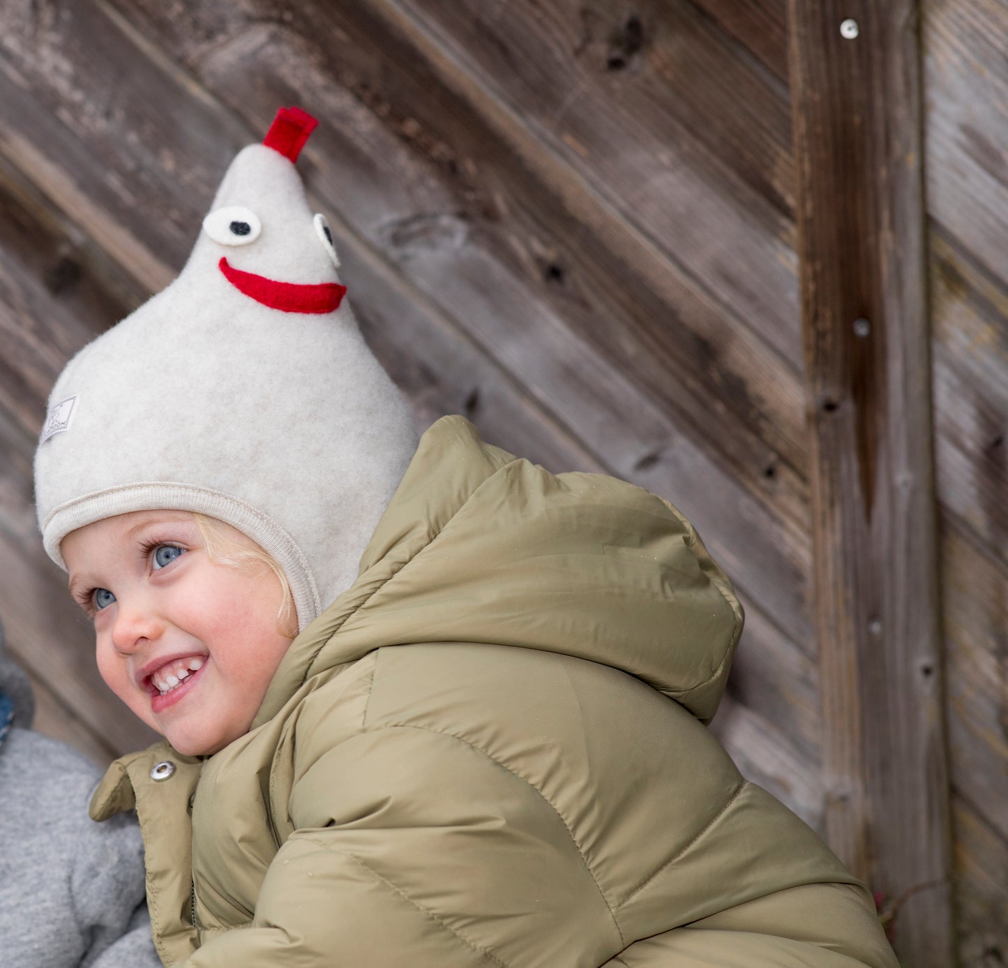 Pickapooh Wool Funny Balaclava Merino Wool Hat Natural Melange