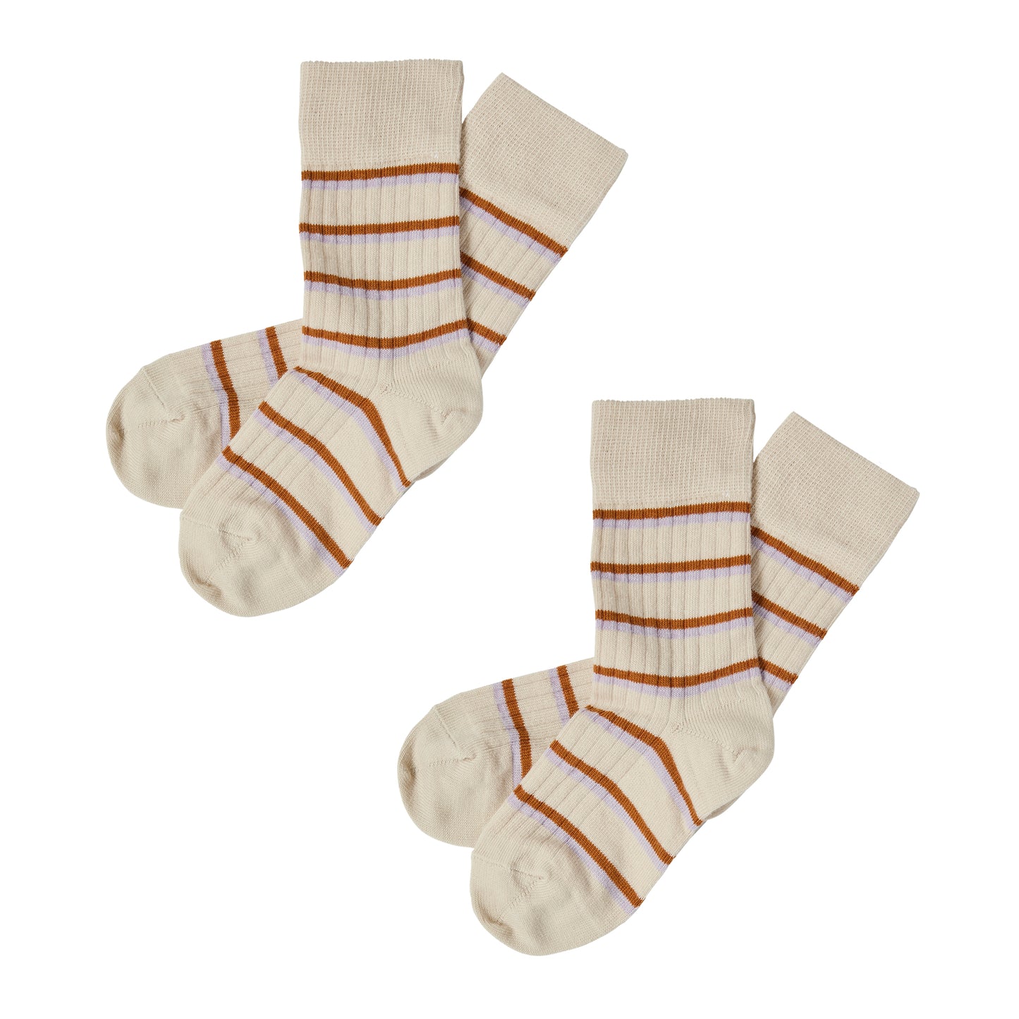1 Pack Thin Striped Organic Cotton Socks Heather