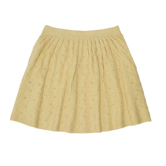 Structure Merino Wool Skirt Buttermilk