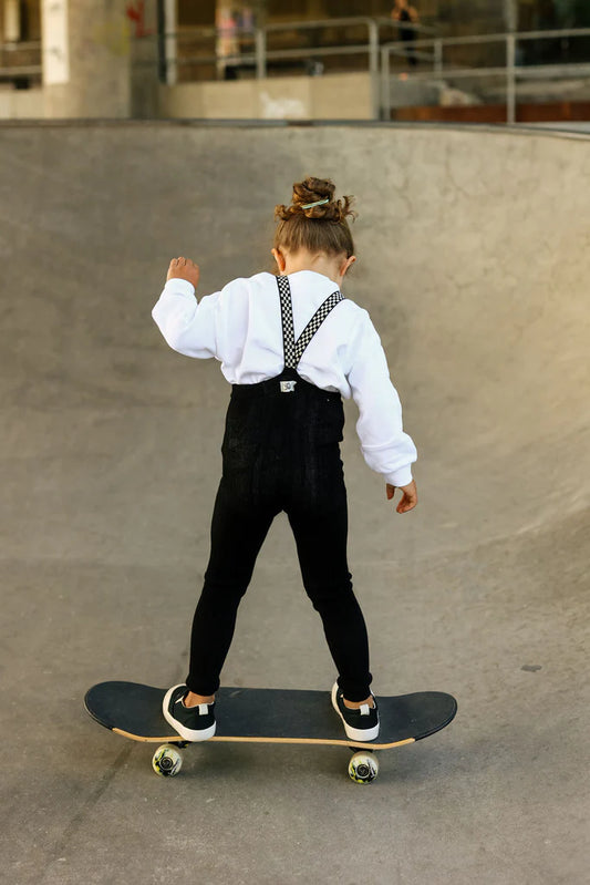 Footless Classic Black Checked Tight