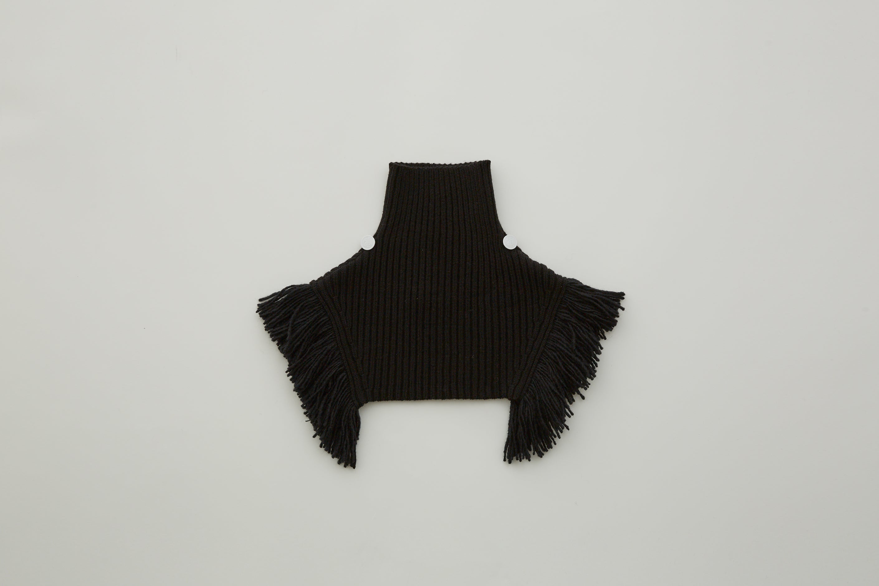 Rib Knit Knights Cape Black