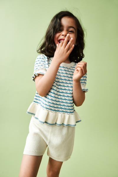 Organic Cotton FUB Organic Cotton Knit Shorts Cream Ecru