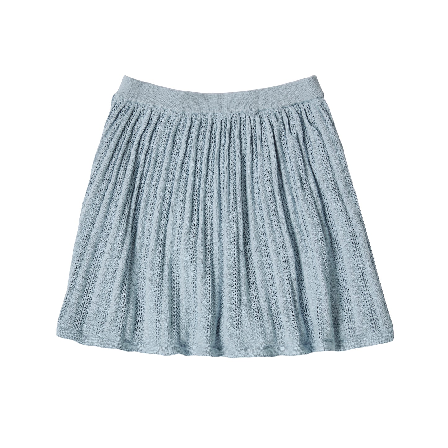 Pointelle Organic Cotton Summer Skirt Blue