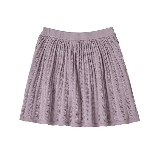 Pointelle Organic Cotton Summer Skirt Heather
