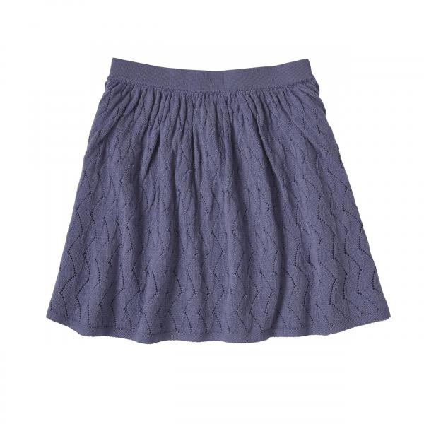 Organic Merino Wool Pointelle Skirt Dusty Violet