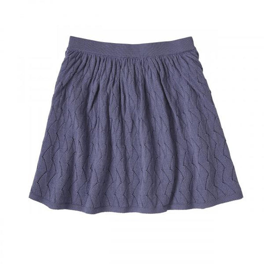 Organic Merino Wool Pointelle Skirt Dusty Violet