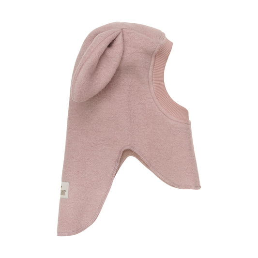 Bunny Balaclava Ears Merino Wool Hat Pink