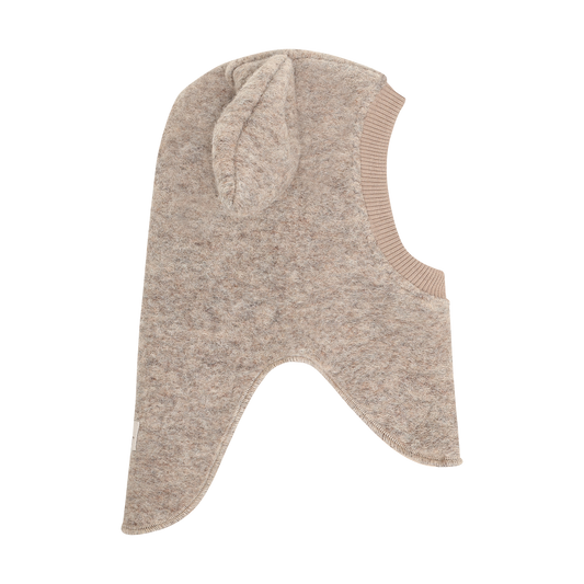Huttelihut Wool Bunny Ear Balaclava Camel melange