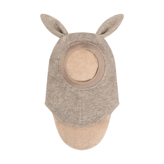 Huttelihut Wool Bunny Ear Balaclava Camel melange