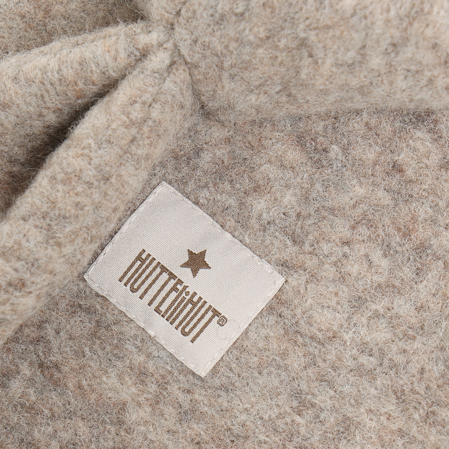 Huttelihut Wool Bunny Ear Balaclava Camel melange