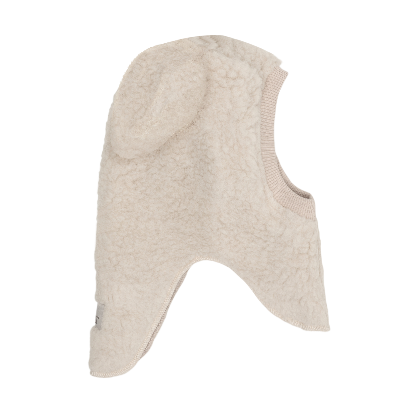 HUTTEliHUT Wool Teddy Bear Ears Balaclava Cement