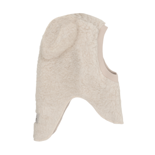 HUTTEliHUT Wool Teddy Bear Ears Balaclava Cement