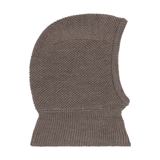HUTTEliHUT Kids Merino Wool Windstop Balaclava Cinder Melange