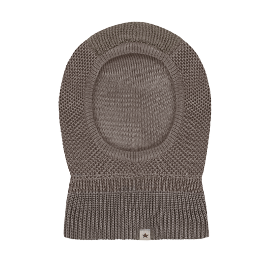 HUTTEliHUT Kids Merino Wool Windstop Balaclava Cinder Melange