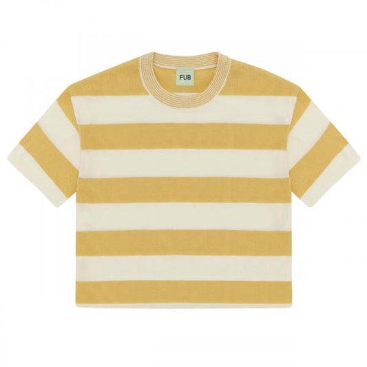 FUB Organic Cotton Oversized Stripe Knit T-shirt Butter