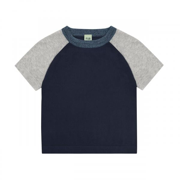 Organic Cotton FUB Navy Raglan Short Sleeves T-Shirt