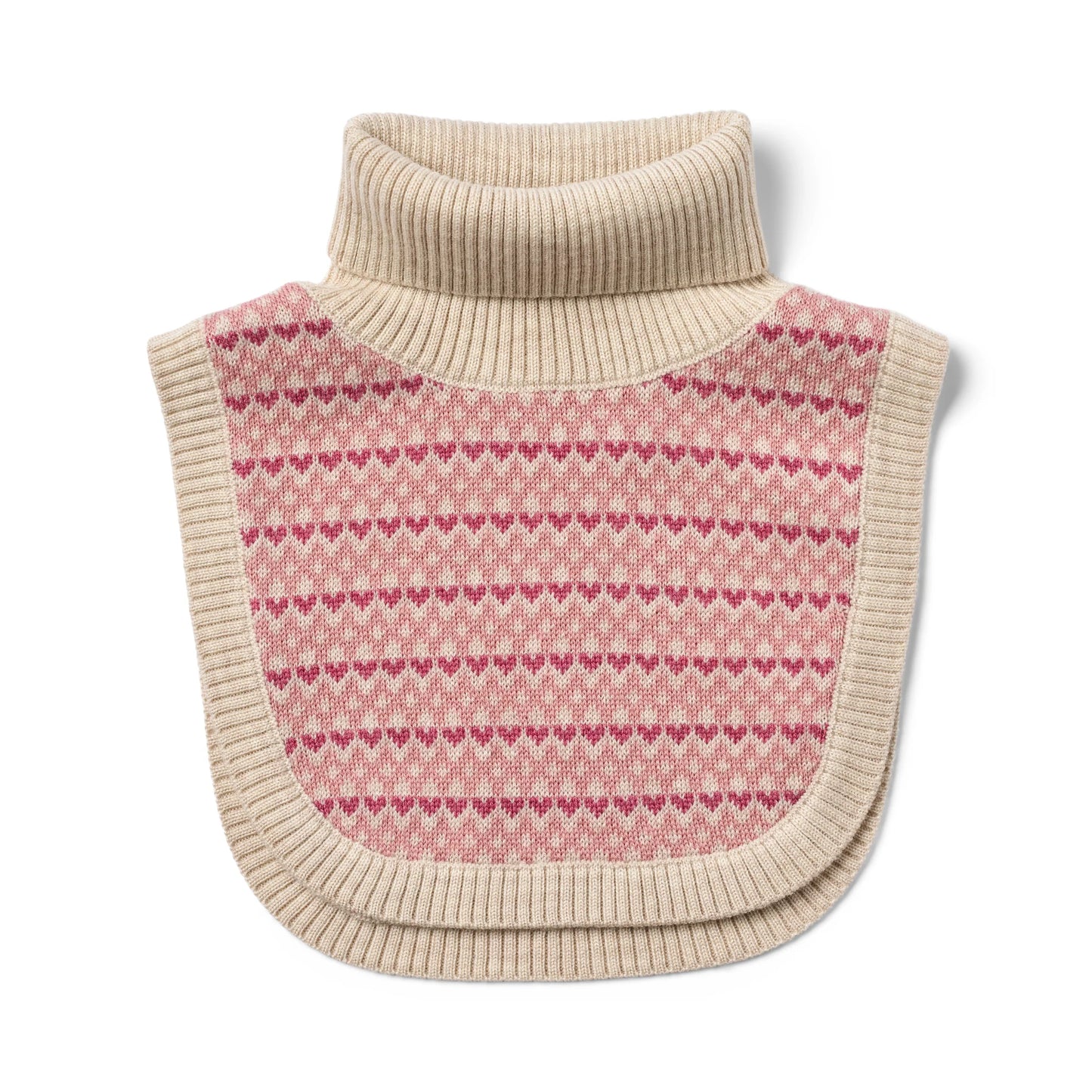 Jacquard Mittens Haansi and Neckwarmer Majo Set Rose