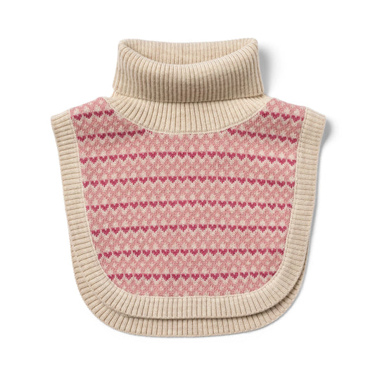 Jacquard Mittens Haansi and Neckwarmer Majo Set Rose