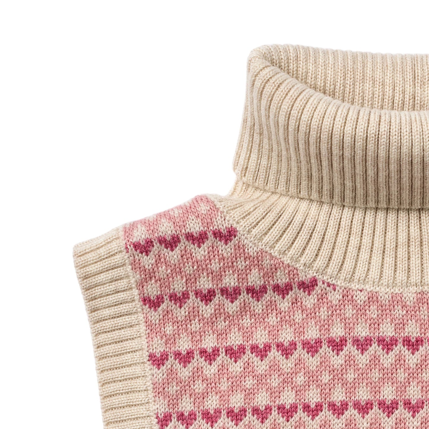 Jacquard Mittens Haansi and Neckwarmer Majo Set Rose