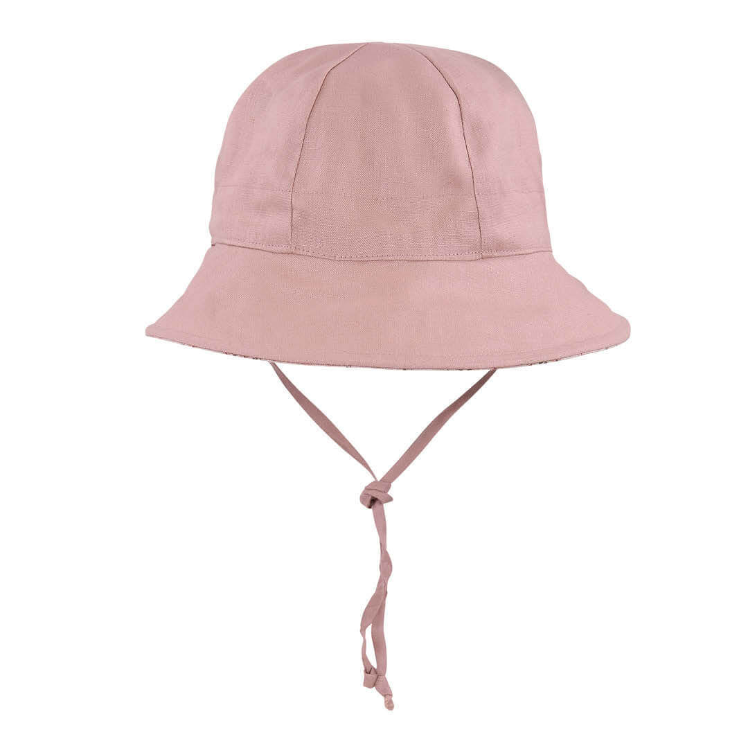 Girls Bucket Linen Sun Hat Pippa / Rosa