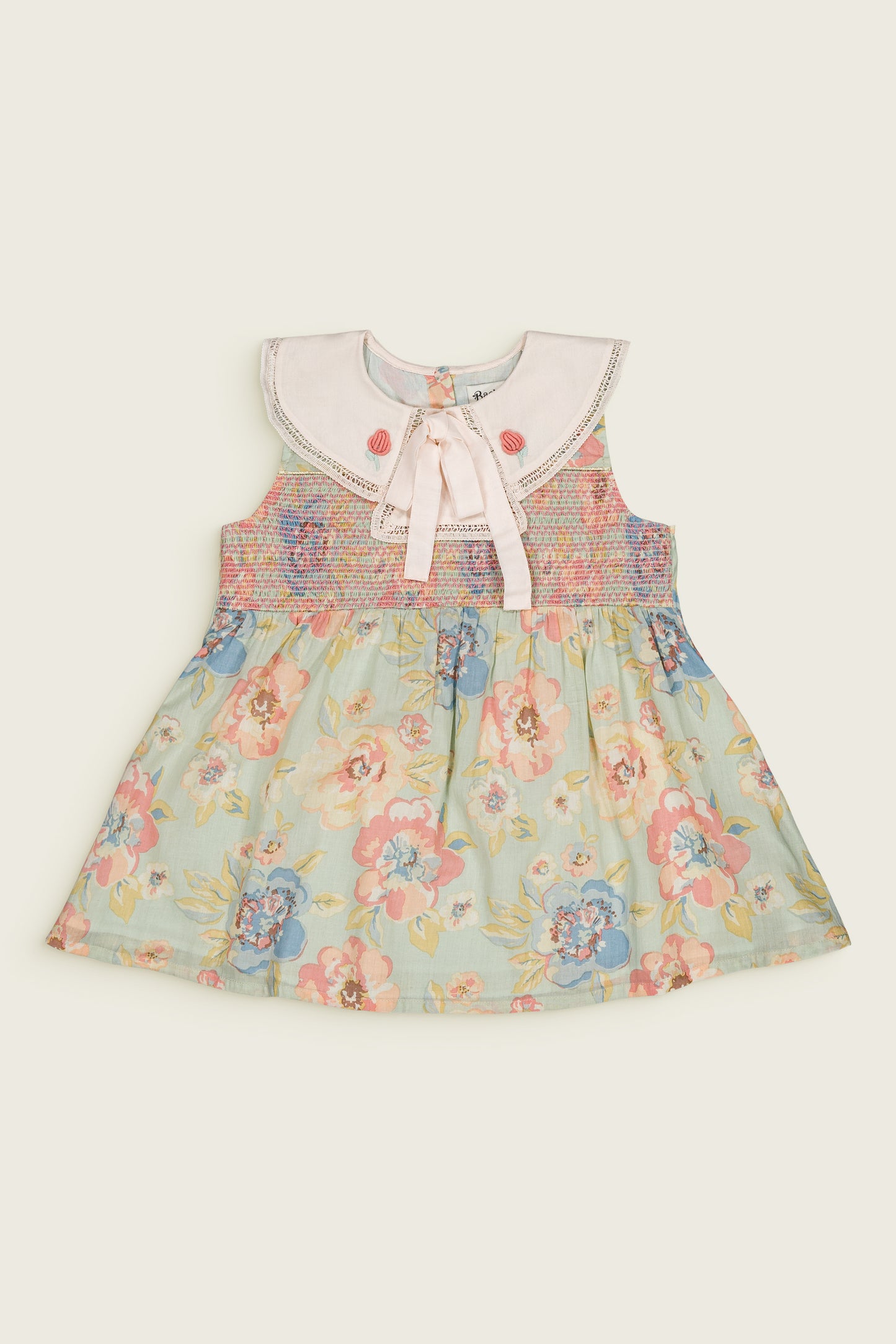 Aquaverde Pastel Garden Floral Girls Summer Two-Piece Set
