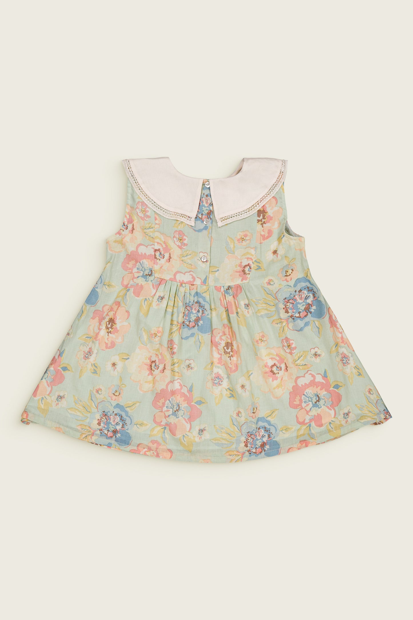 Aquaverde Pastel Garden Floral Girls Summer Two-Piece Set