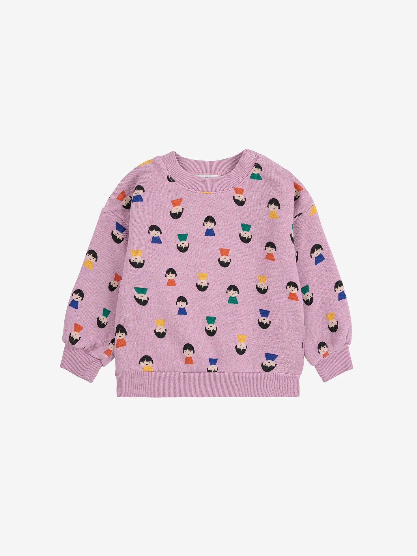 Game Pawns All Over Sweatshirt Colourful Faces Printed