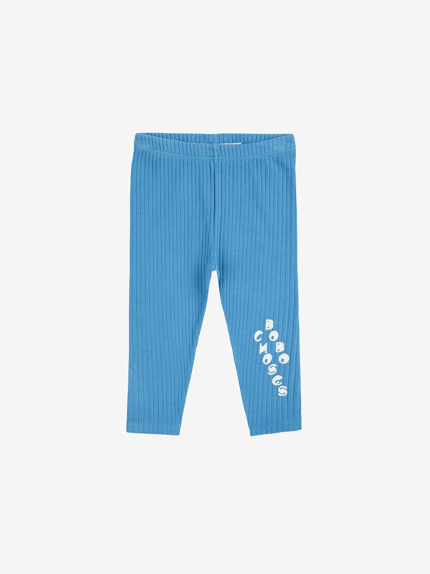 Bobo Choses Ribbed Organic Cotton Leggings Blue