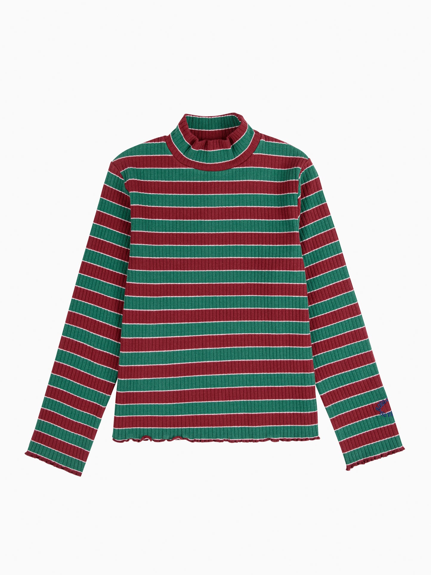 Multicolor Stripes Long Sleeves turtle neck T-shirt