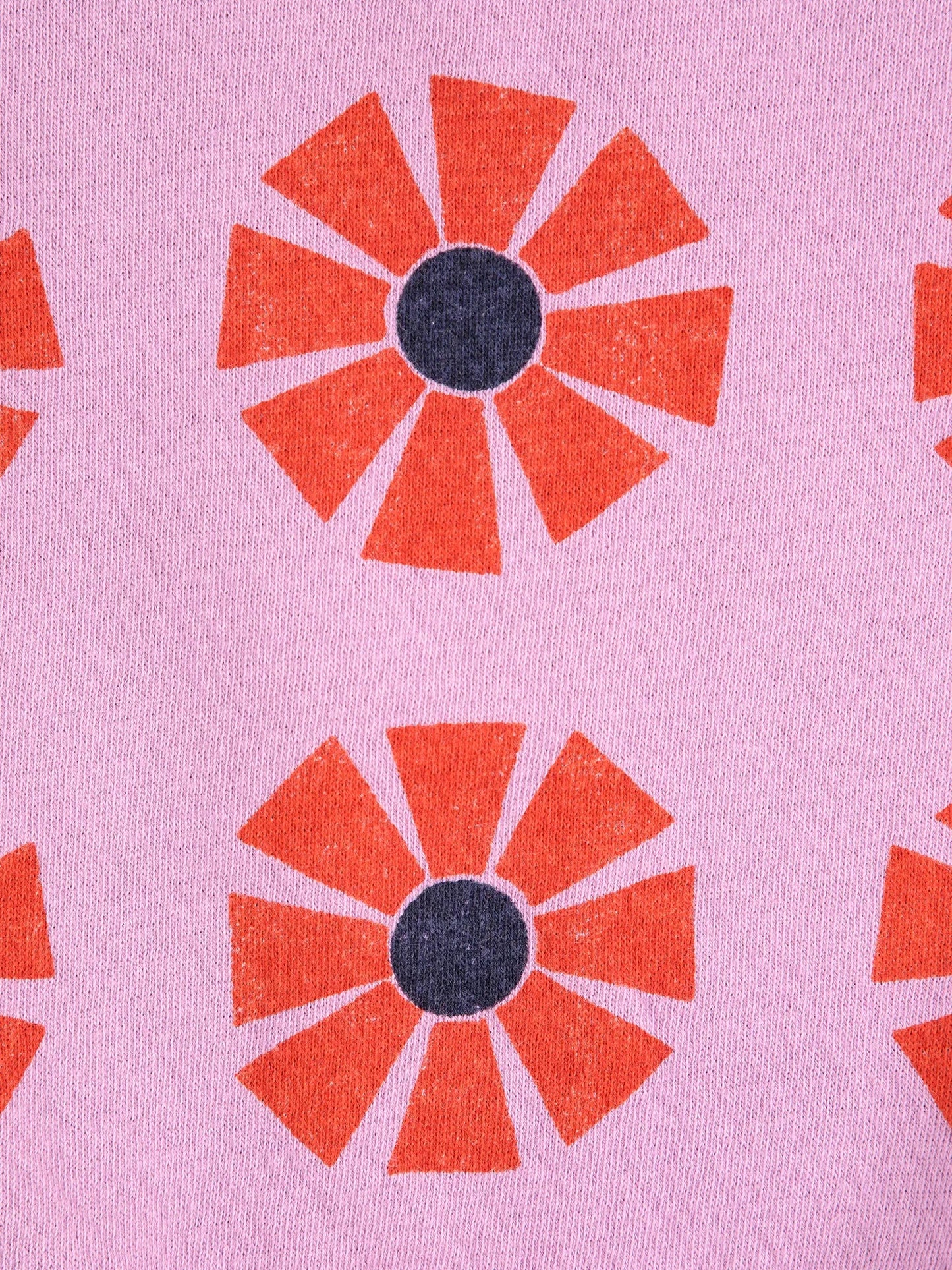 Kaleidoscope All Over Long Sleeves Round Neck Sweatshirt Purple