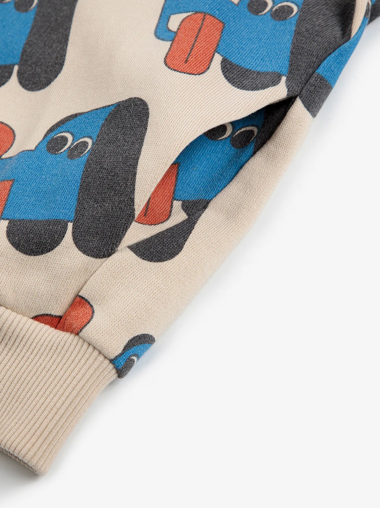 Doggy Mate All Over Organic Cotton Zipped Hoodie Off White