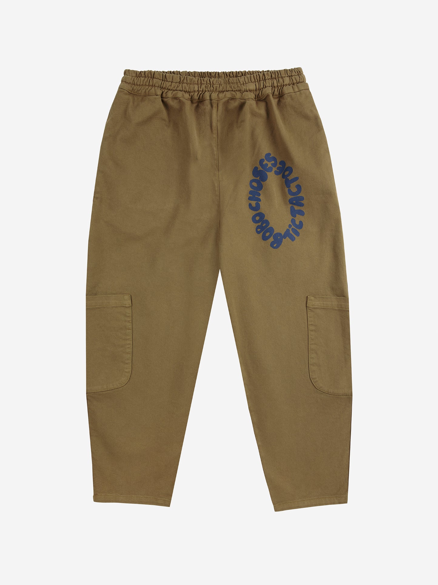 Tic Tac Toe Woven Cargo Organic Cotton Pants Khaki