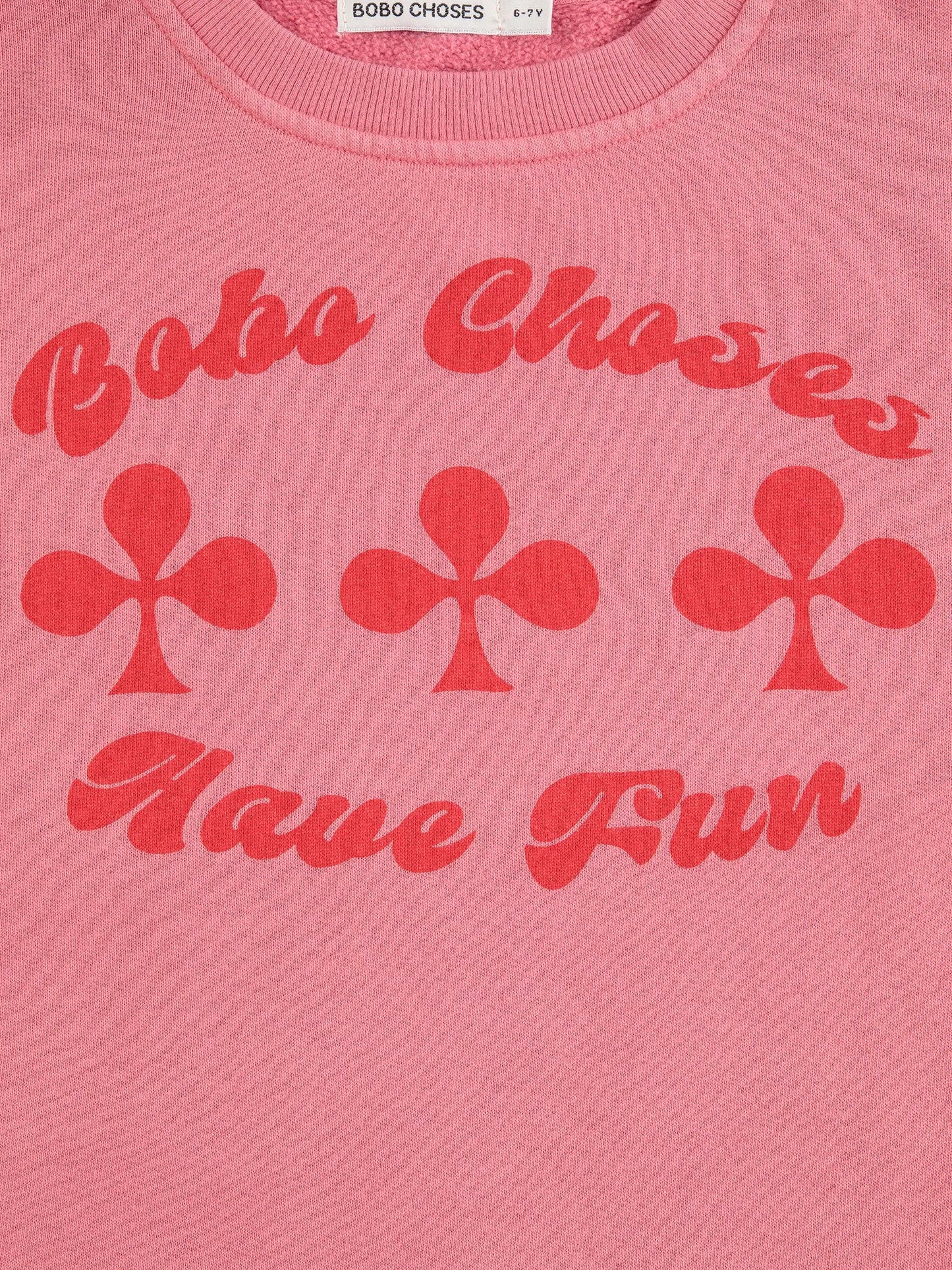 Have Fun Sweatshirt Organic Cotton Pullover Dress Pink