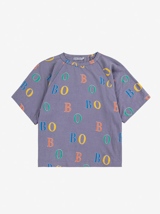 Multicolor Bobo All Over Ranglan Organic Cotton T-shirt