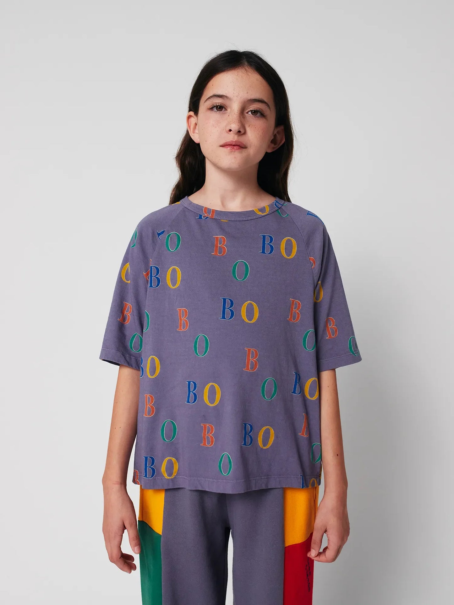 Multicolor Bobo All Over Ranglan Organic Cotton T-shirt