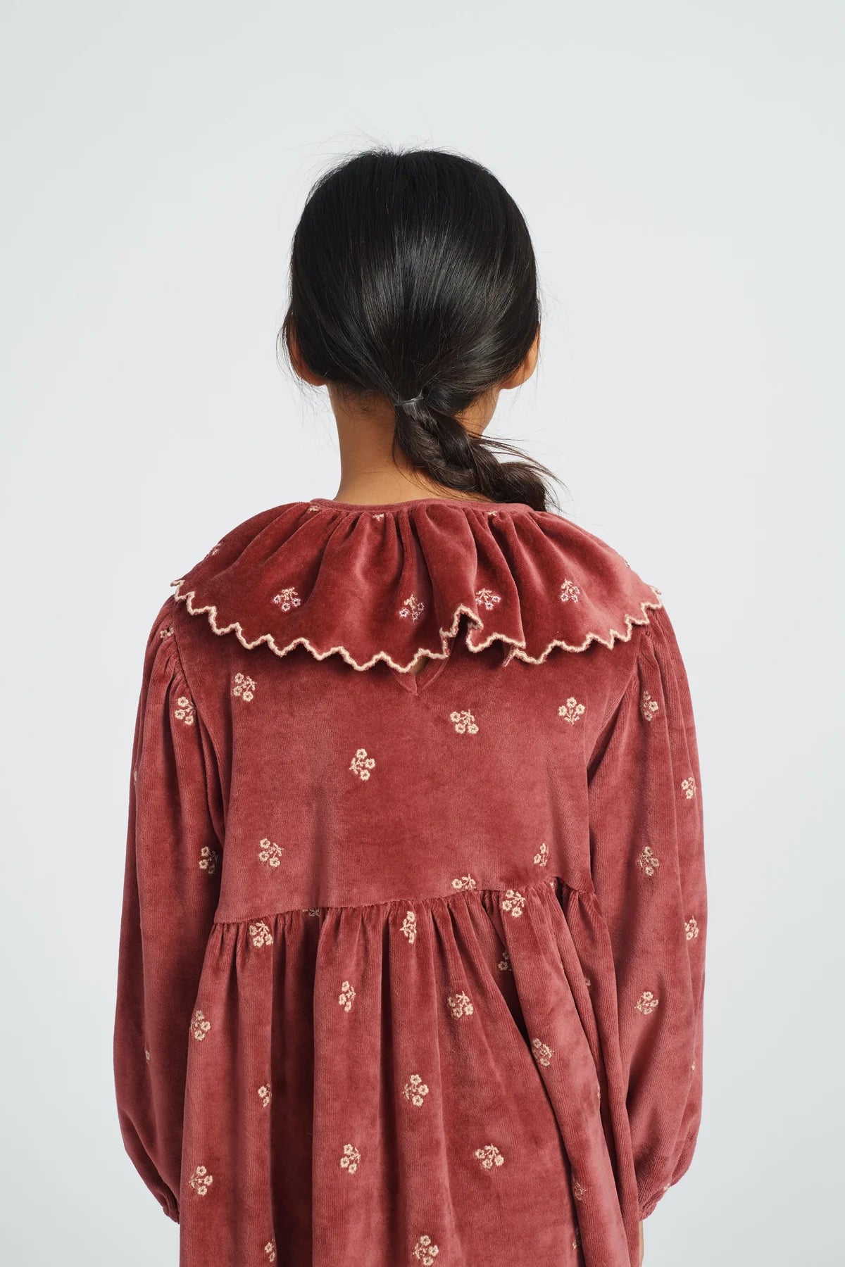 Valeria Organic Cotton Dress Rosewood