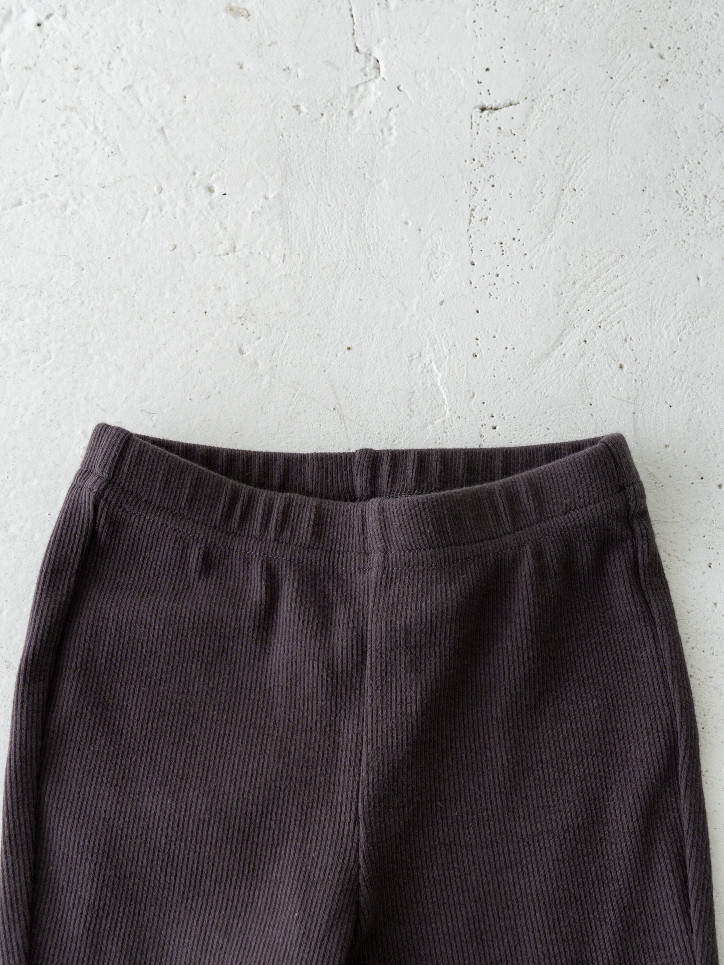 Stitch Flare Cotton Pants Charcoal